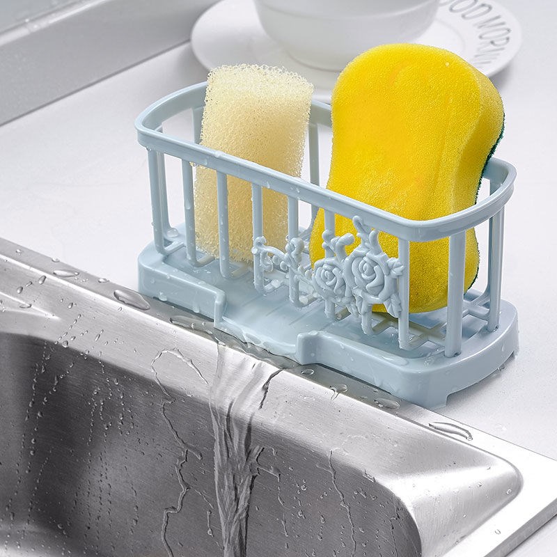 Kitchen Rabble Double Layer Dishwashing Clean Clean Clean Water Frame Table Sponge Steel Wire Ball Collection