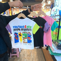 Boys short-sleeved T-shirt 2021 Korean version of the color cartoon girl half-sleeved cotton T-shirt loose childrens coat tide