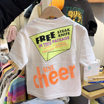 2021 new girl half sleeve Han version loose children short sleeve cotton t-shirt cartoon round neckline boy loaded with clothes