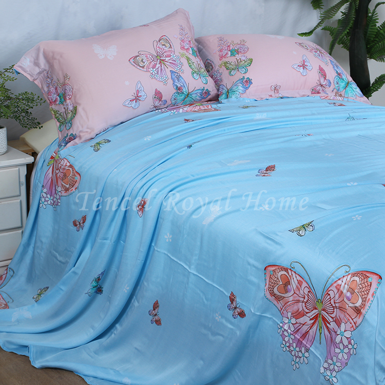 Phong cách châu âu tinh khiết 60 celestial quilt cover Lysell Tencel mượt cảm ứng mềm duy nhất quilt đơn bìa