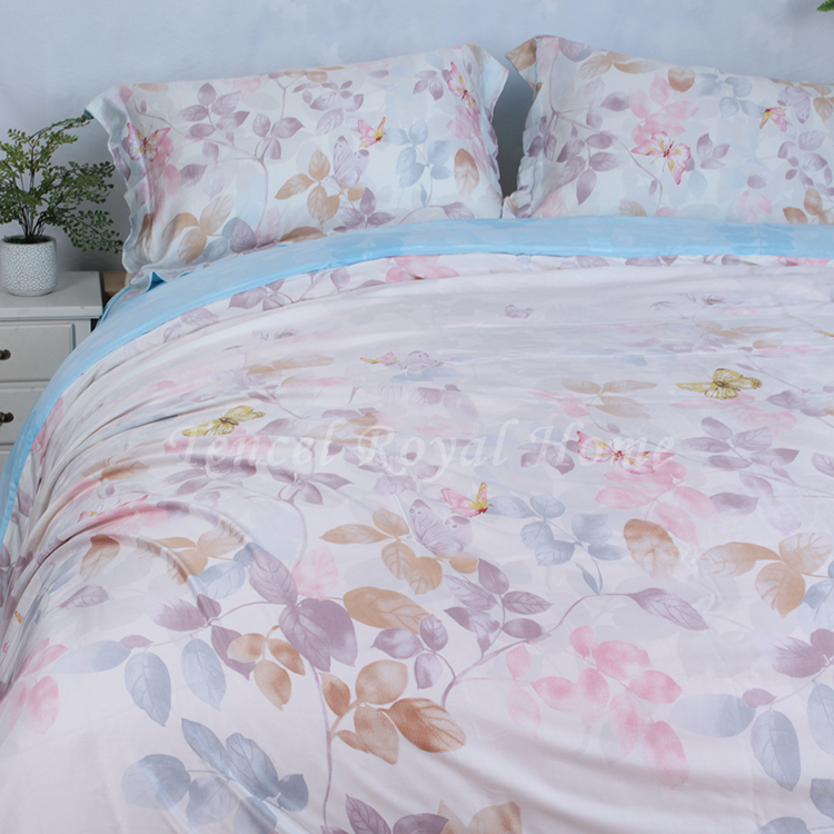 Phong cách châu âu tinh khiết 60 celestial quilt cover Lysell Tencel mượt cảm ứng mềm duy nhất quilt đơn bìa