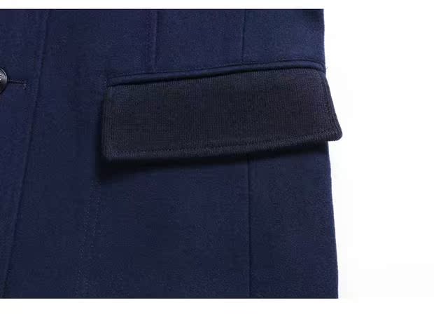 E112.Bird card mùa thu và mùa đông áo khoác len nam Slim áo khoác công sở giản dị 59,6% len 73030 áo gió nam