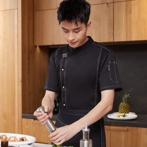 Кейтеринговый шеф-повар Рабочая одежда для мужской воздухопроницаемой сети с коротки
