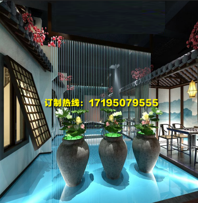 WATER CURTAIN WATERFALL DIGITAL FIBER WATER CURTAIN PULL WIRE PARTITION WATER SYSTEM WATER CURTAIN WALL FLOW WATER CURTAIN SUSPENSION WIRE WATER VIEW HIGH ALTITUDE RUNNING WATER