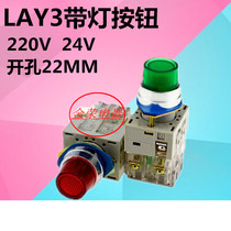 With light button switch point motion switch LAY3-11D red green 22mm open and close