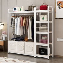  Simple wardrobe wrought iron hanger Bedroom coat rack Floor-to-ceiling hanger Bedroom space-saving simple modern clothes rack