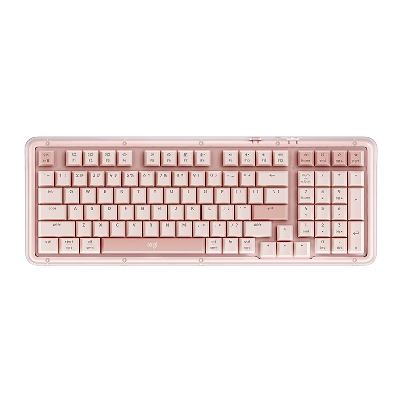 Logitech, amber mechanical mute fuchsia keyboard *S, bluetooth