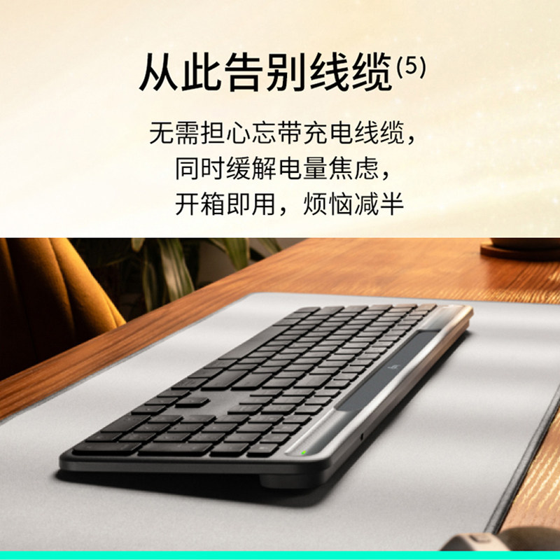 Logitech Official Flagship Store K980 Wireless Bluetooth Keyboard Ai Silent Office Ultra-Thin Solar Tablet High Aesthetic Value