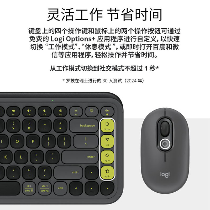 Logitech Pop Icon Combo Wireless Bluetooth Keyboard and Mouse Set for Office Laptops and Apple Multi-Device Switching