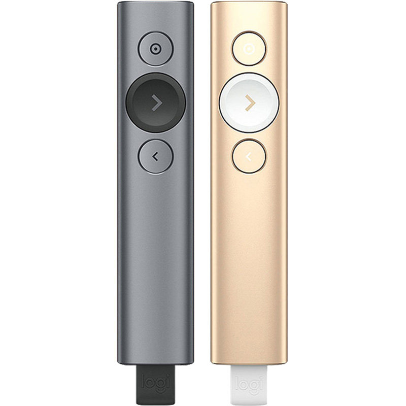 [Official Flagship Store] Logitech Spotlight Bluetooth Smart Ppt Page Turner Laser Pointer for Teachers Multifunctional Presentation Speech Electronic Pointer Page Turner Multimedia Remote Control Pen USB