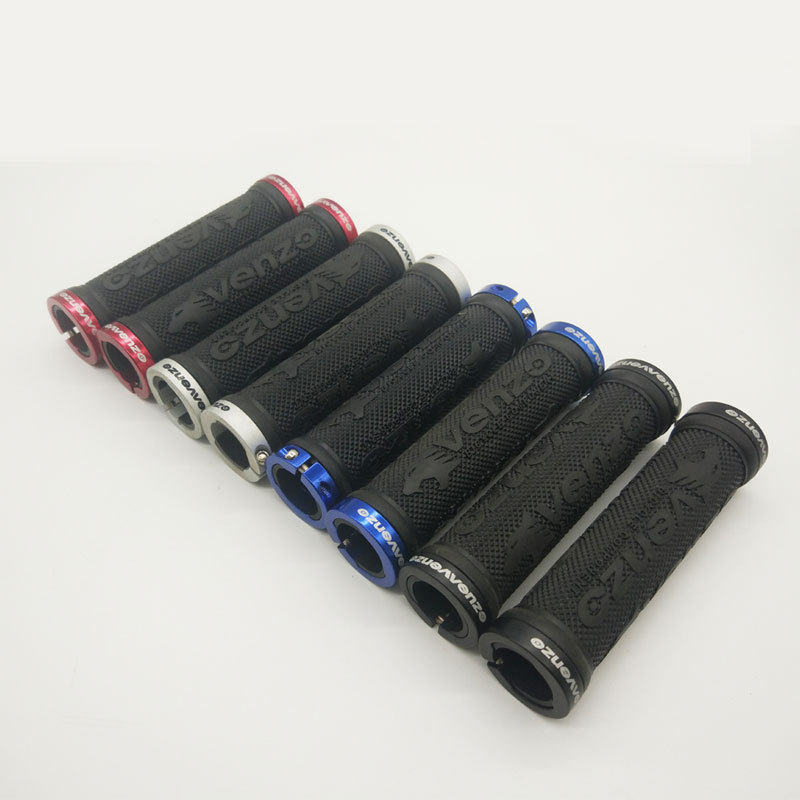 Mountain road folding handlebar cover Rubber mountain bike handlebar Aluminum alloy bilateral locking riding non-slip handle