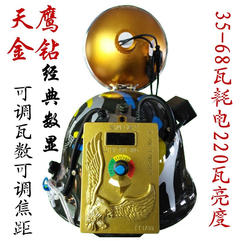 Sky Hawk Gold Drill Xenon Lamp Wing Dragon 35 W -220 W Adjustable Brightness Bright Light Wearing Fog Fishing Light Spotlight