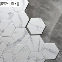 Nordic bathroom wall tiles Jazz white hexagonal tiles Toilet floor tiles Balcony bathroom kitchen tiles Wall tiles