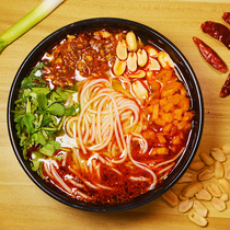 Sauce-flavored rice noodle net red cross the bridge rice noodle happy dry mixed rice noodle snack gourmet delicious old-fashioned fast food Xuzhou specialty