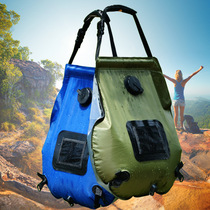 High quality outdoor portable solar hot water bottle shower bag 20L outdoor camping shower shower bag