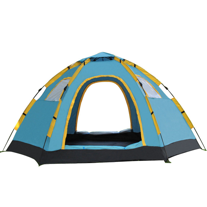 High Quality Outdoor Automatic Tent 5-8 People Camping Tent Camping Large Quick Open Hexagonal Automatic Tent
