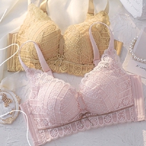 Blue Ferry medium thickness 1 5c gathering adjustment type underwear soft - sensitive lace bra anti - drop Yixalin