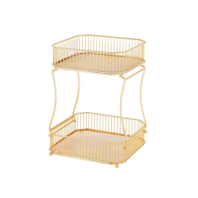 Kitchen storage box wrought iron iron storage basket desktop storage kitchen classification storage debris zero