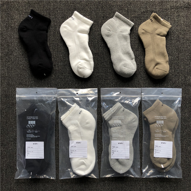 In-Stock Eye Controller Wtaps Socks Low-Cut Sports Socks Towel Bottom Short Socks Trendy Brand Socks Three Pairs Pack