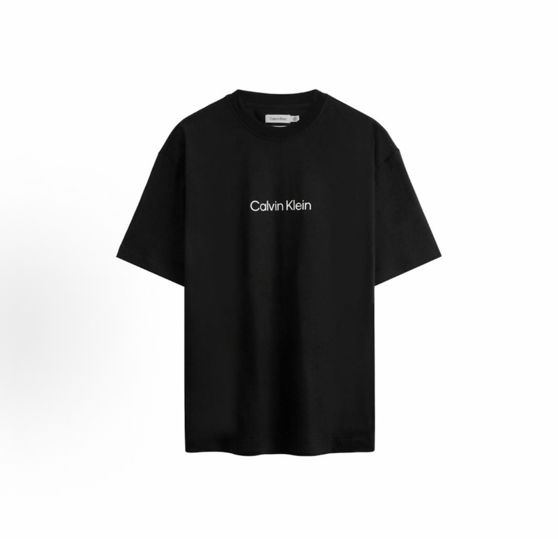 Calvin Klein Loose Round Neck Short-Sleeved Couple's T-Shirt, Same Style for Men and Women 40Hm228-24S-Bae Calvin Klein Loose Round Neck Short-Sleeved Couple's T-Shirt, Same Style for Men and Women 40Hm228-24S-Bae
