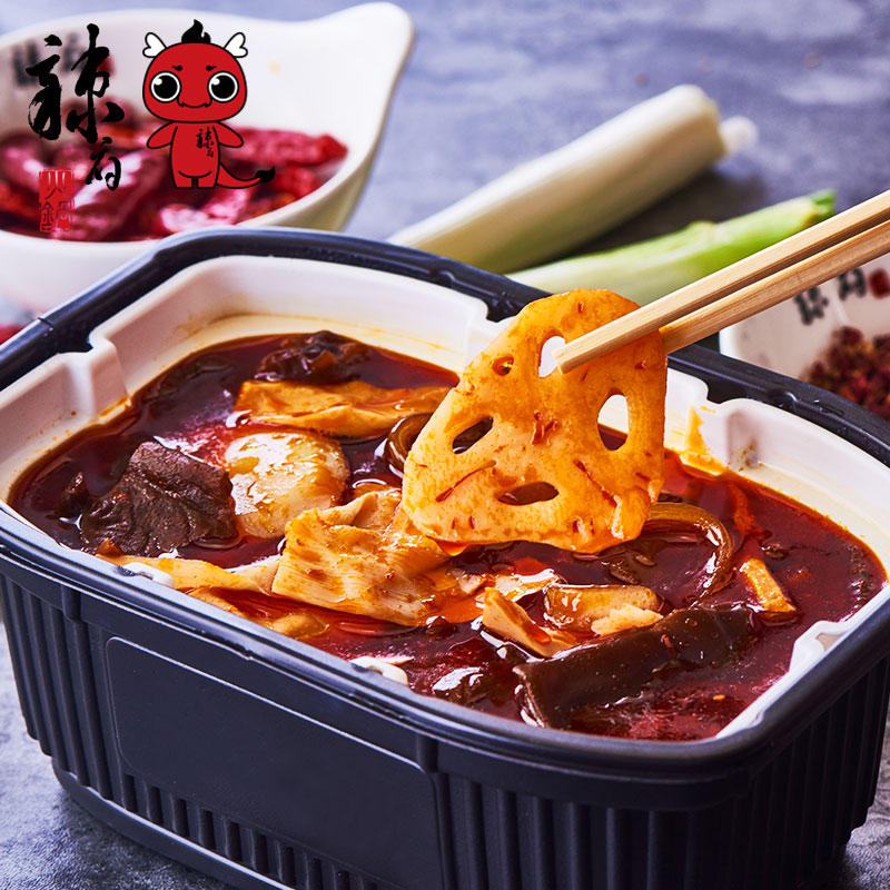 辣府自热小火锅懒人自煮方便即食麻辣小火锅速食素菜版网红小火锅