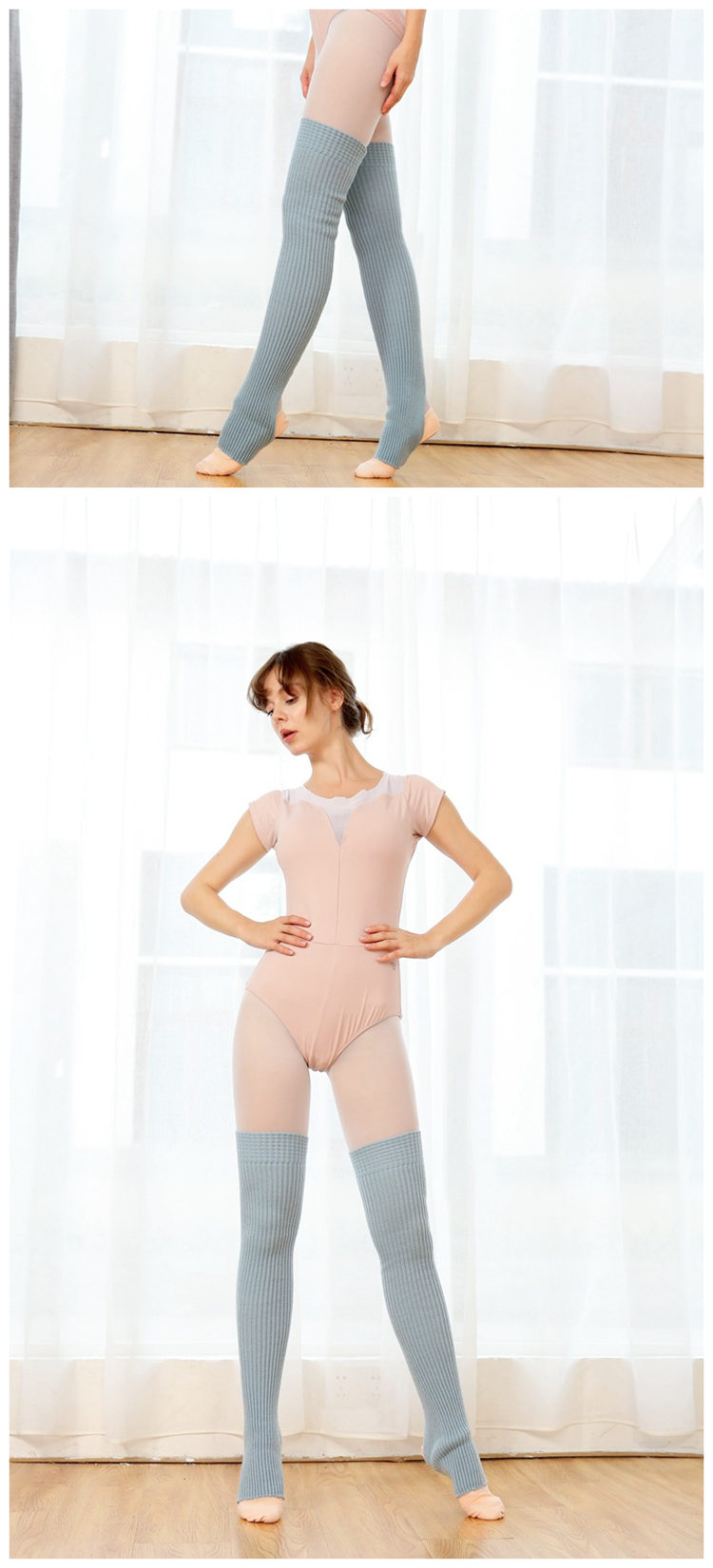 Vớ len trẻ em dành cho người lớn dành cho trẻ em mùa thu và mùa đông dày vớ yoga ấm áp cha mẹ trẻ em múa ba lê tất đùi