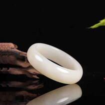 (Wrist tenderness bracelet)Natural jade Hetian jade lotus root powder bracelet Noble Zhuangya women
