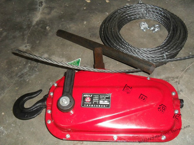 Steel Wire Rope Hand Hoist Manual Plinth Hoist Hand Plate Gourd 1 5 ton 20M Wire Tensioning Retractors