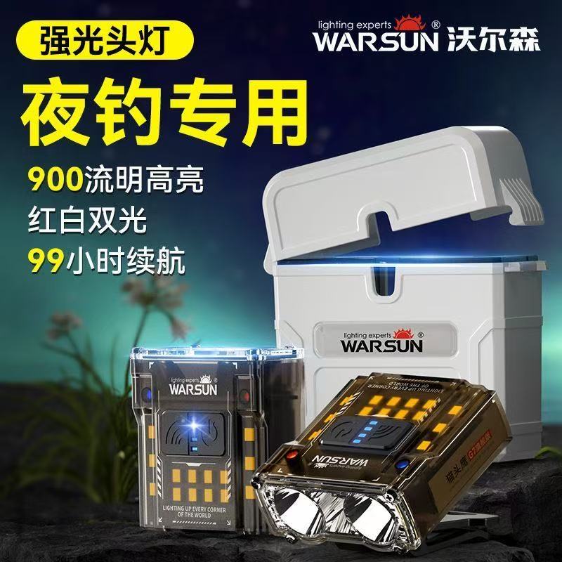 Wolsen Sensor Headlamp G7 Strong Light Ultra-Bright Rechargeable Long-Lasting Fishing-Specific Head-Mounted Hat Clip Red Light Lamp Wolsen Sensor Headlamp G7 Strong Light Ultra-Bright Rechargeable Long-Lasting Fishing-Specific Head-Mounted Hat Clip Red Light Lamp