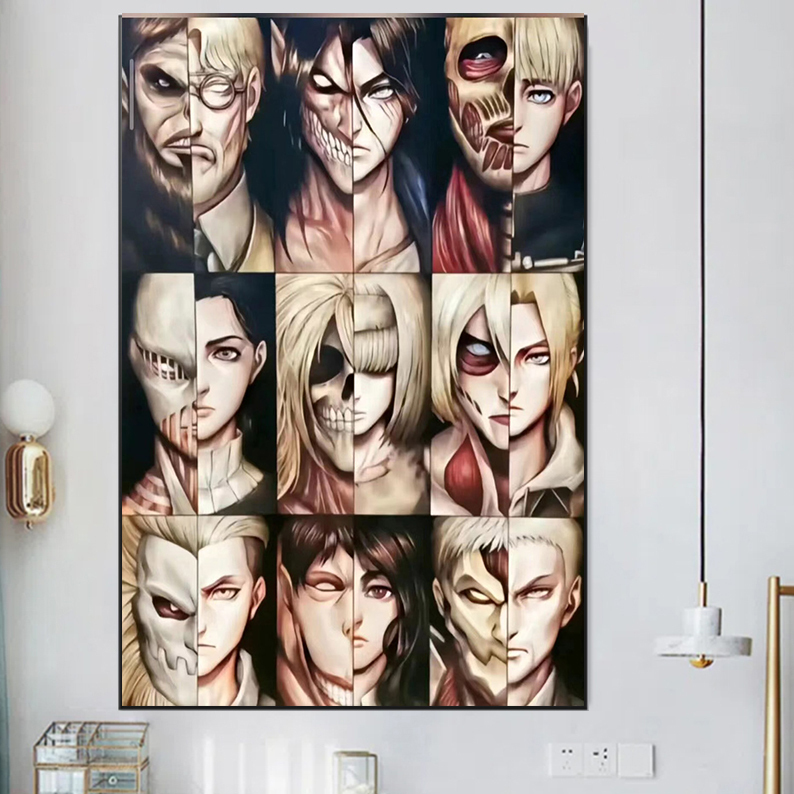 Attack on Titan Allen Soldier Changli Wil Mikasa Almin DIY Digital Oil Painting Coloring Hand-Painted Decorative Painting Attack on Titan Allen Soldier Changli Wil Mikasa Almin DIY Digital Oil Painting Coloring Hand-Painted Decorative Painting