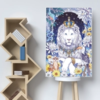 Pindu Crown Lion DIY Цифровая масляная живопись Декомпрессия заполнить цвет дома спальня спальня Xuangan Hotel Decorative Hanging Painting
