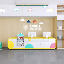 Mother and baby shop cashier Childrens paradise Reception desk Early Education Center Bar training institutions Paint cashier