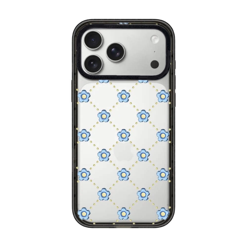 [Korean Purchasing Agent] New Transparent Aqua Flower Case Suitable for iPhone 17 Pro Max, Apple 16/15 Pro/Plus Shockproof Cover, Apple 14/13 Magnetic Magsafe Fresh Style