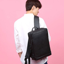 2021 Korea Exit new backpack mens youth high-quality PU leather bag urban white-collar backpack small square bag