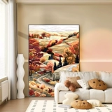 Кремовый стиль, украшение пола для гостиной, картина с цветочной текстурой, диван, фон, настенная живопись, большая маленькая свежая прихожая, подвесная картина