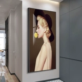 Постмодернистский персонаж, красота, украшение для входа, картина, светлая, роскошная вертикальная версия, гостиная, коридор, подвесная картина, фреска в скандинавском стиле для спальни