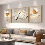 Современная легкая роскошная перо, гостиная триптич живопись, простой и атмосферный диван Фоновый украшение стены, картина, живопись, означающая хорошая настенная живопись, живопись