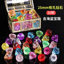 Princess 30 Gem Toys Diamond Children Girls Boys Plastic Acrylic Crystal Beads Play House Treasure Box