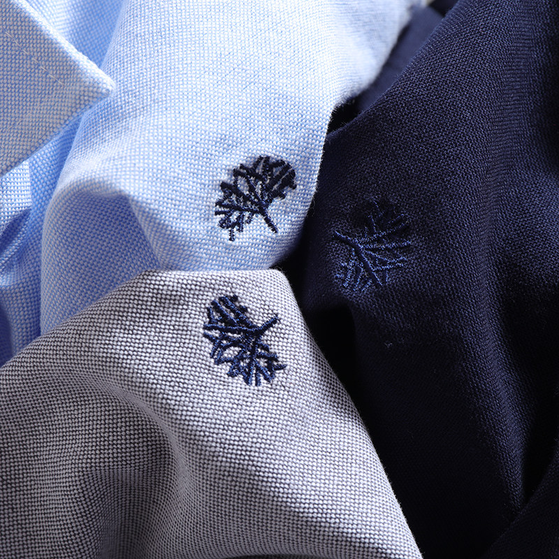 Foreign trade Korea single high branch cotton Oxford spinning autumn business long sleeve shirt men's cotton washed shirt 3600