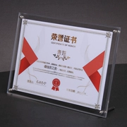 Giấy phép kinh doanh của A3A4 Khung ảnh acrylic Plexiglass Pendulum Được ủy quyền Danh hiệu Giải thưởng Pha lê - Kính