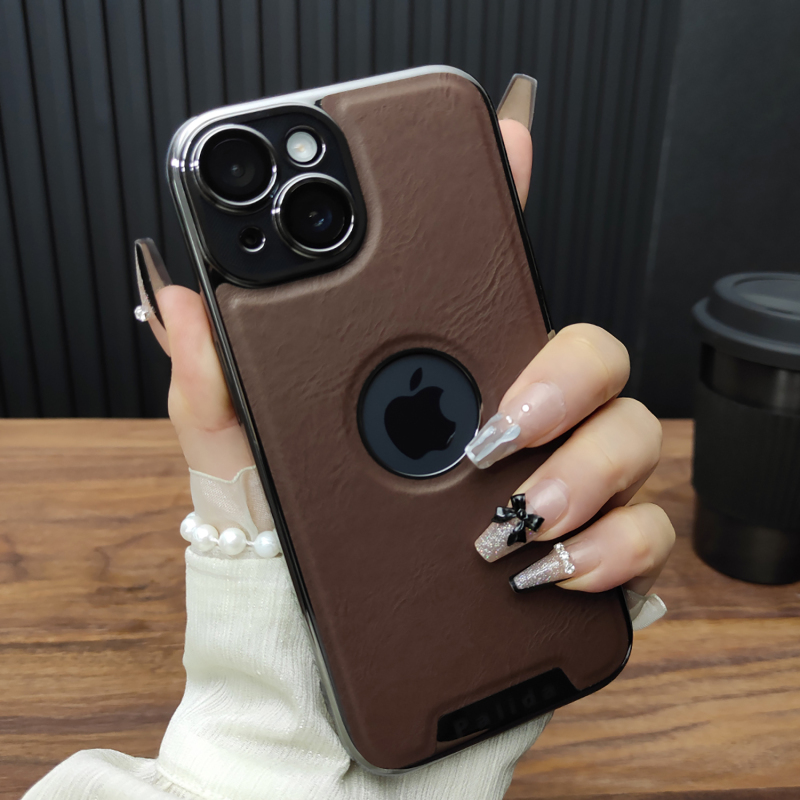 Suitable for Apple 17 Phone Case, iPhone 16 Pro Max Glass Lens Film, 14 Leather Texture, 15 Transparent Label, 13 Electroplated Hard Case, 12 Ultra-Thin Anti-Drop Full-Cover Protective Case, Simple Coffee Brown D08 Suitable for Apple 17 Phone Case, iPhone 16 Pro Max Glass Lens Film, 14 Leather Texture, 15 Transparent Label, 13 Electroplated Hard Case, 12 Ultra-Thin Anti-Drop Full-Cover Protective Case, Simple Coffee Brown D08