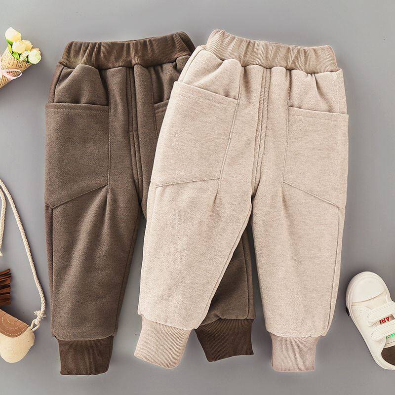 Children's cotton pants thickened winter three-layer cotton boys and girls one winter 2-4 6 years old 3 baby silk cotton cotton trousers