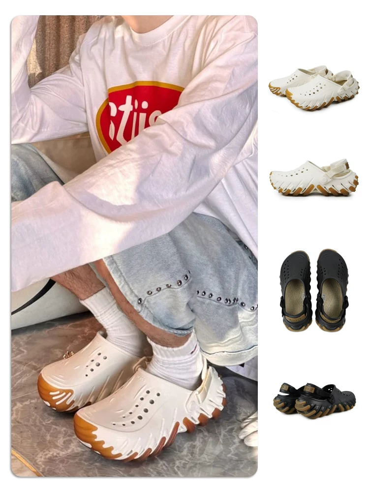 Crocs Caro Chi Bobo Tank Clog Crocs Мужские и Женские пляжные тапочки родитель-ребёнок Сандалии 211675/211981