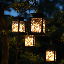 Solar lamp Garden chandelier Hanging lamp Wind lamp Solar lantern Garden situation Candlestick lamp Grape rack decorative lamp