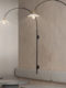 Long Pole Telescopic Adjustable Swing Arm Wall Lamp for Living Room, Study, Dining Room, Artistic Semi-Circular Retro Creative Mid-Century Style Wall Lamp