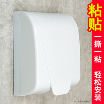 86 SWITCH SOCKET WATERPROOF HOOD STICKUP TRANSPARENT TOILET WATERPROOF SOCKET CASE BATHROOM BLACK WATERPROOF CASE PROTECTIVE CASE
