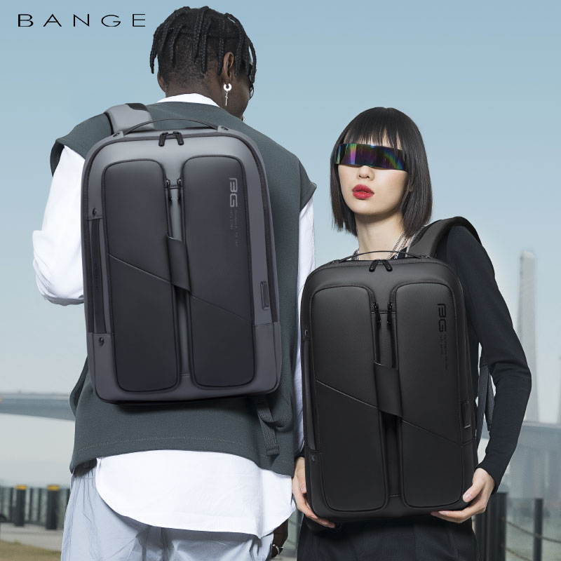 Bansong Men's Double Shoulder Bag Travel Business Scapegoat Multifunction Large Capacity Pen Electric Bag College Student Bag