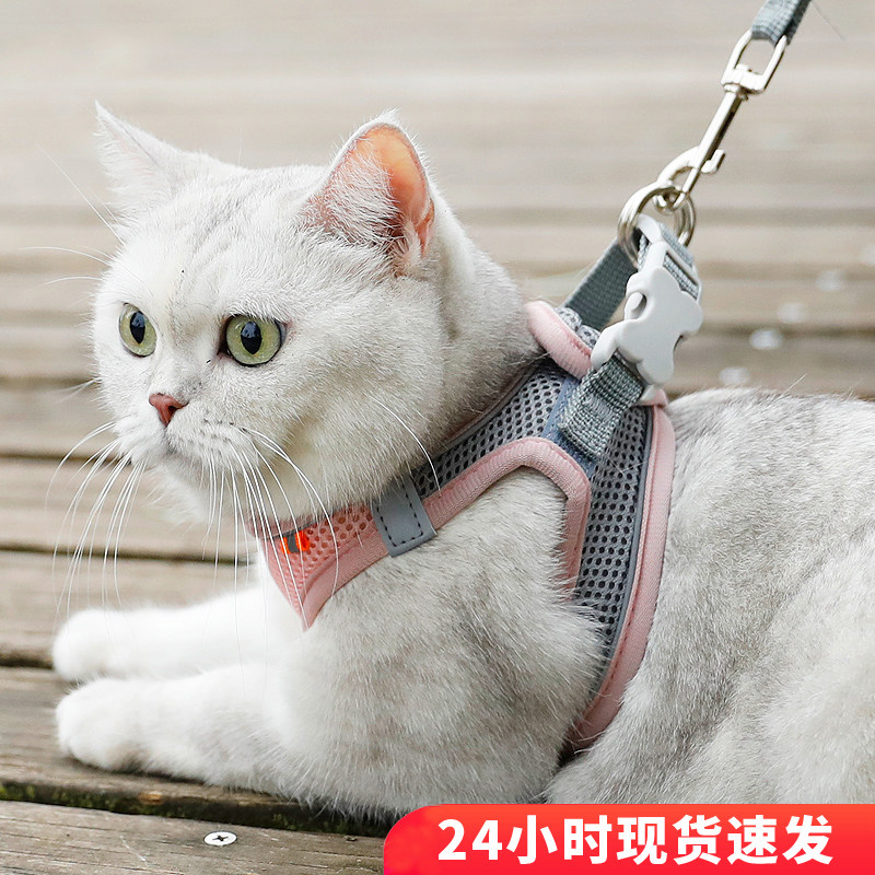 Cat leash anti-breakaway cat harness vest - spring/summer outdoor use ...