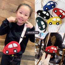ins autumn winter children nursery school bag children cartoon car styling inclined cross-pack baby snack toy small bag