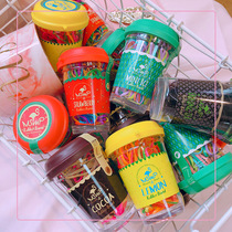 South Koreas new childrens color rubber band female baby candy color hair rope gift box set Girls Korean version of the headdress head rope